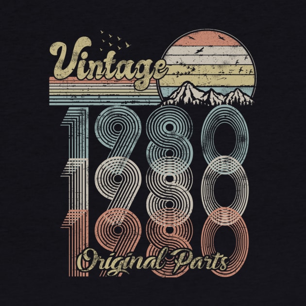 Vintage 1980 Design 40 Years Old 40th birthday by semprebummer7